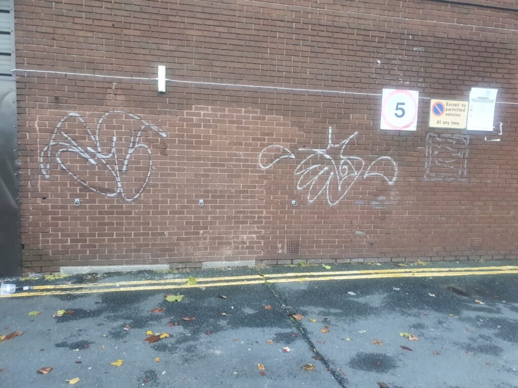 Grafitti Removal – Kings Square Cinema – West Bromwich Business 