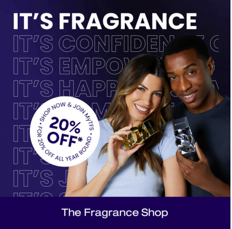 Fragrance Campaign 19th July – 21st August 2024 at The Fragrance Shop with up to 30% off on fragrances