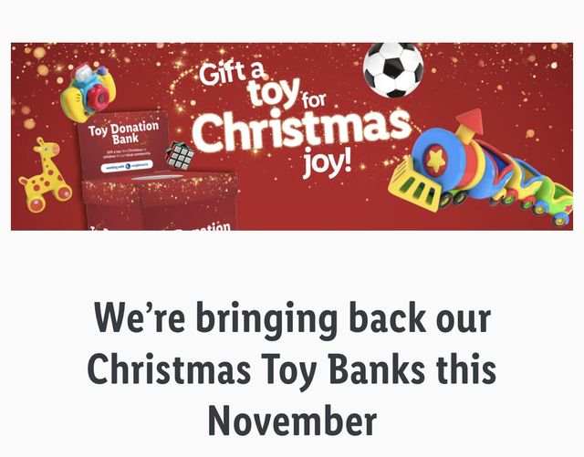 Christmas “Toy Bank” is back again