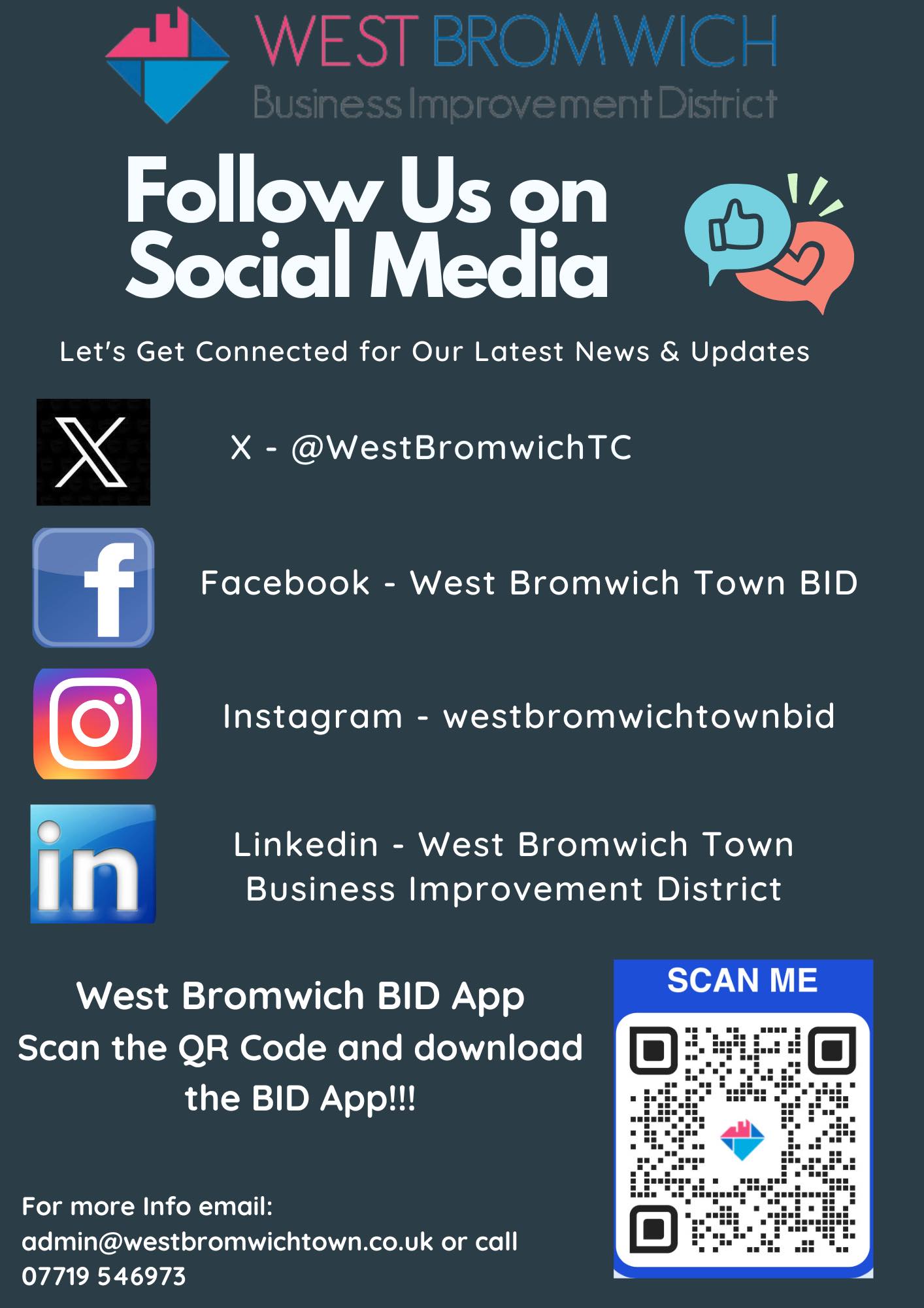 West Bromwich BID Social Media Platforms